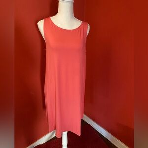 Eileen Fisher Coral Sleeveless Shift Dress